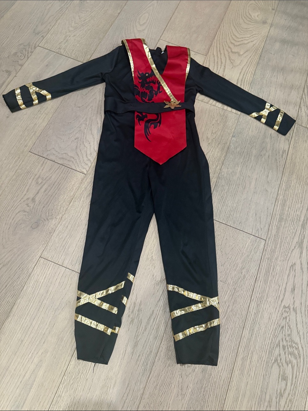 Kids Black and Red Dragon Ninja Costume
